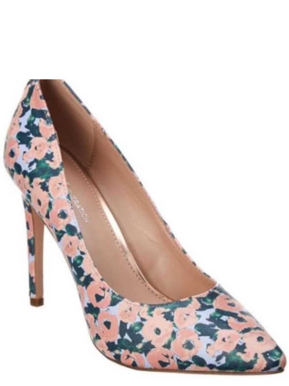 BCBG Generation Heidi Floral Print Pumps 7.5 Pointed Toe Stiletto Heels Romantic